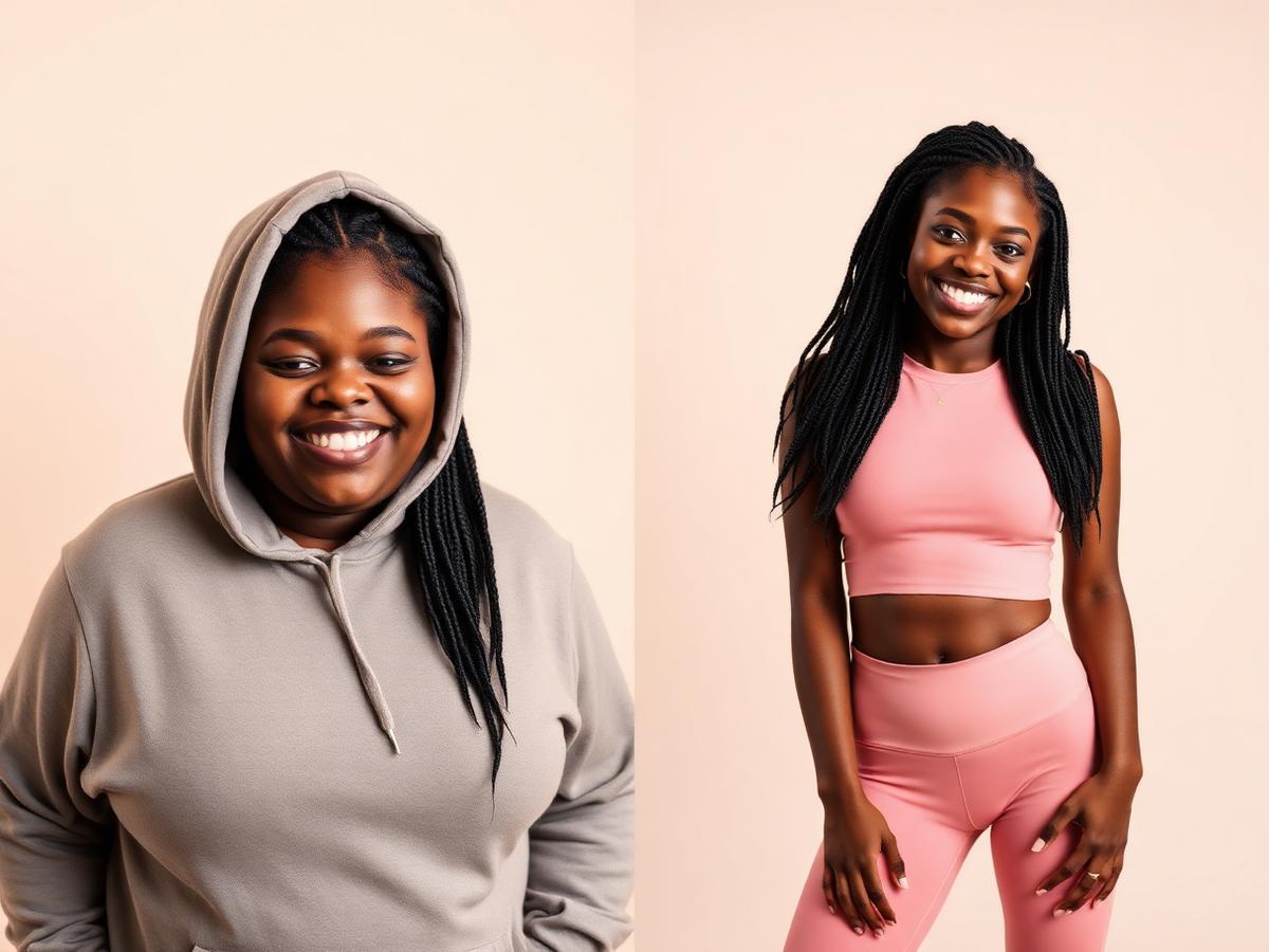 Daniella K. before and after transformation